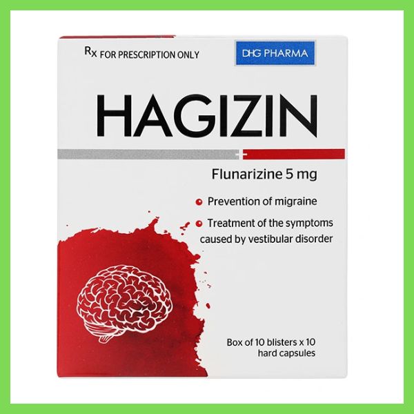 Thuốc Hagizin 5mg DHG điều trị dự phòng đau nửa đầu, chóng mặt, hoa mắt