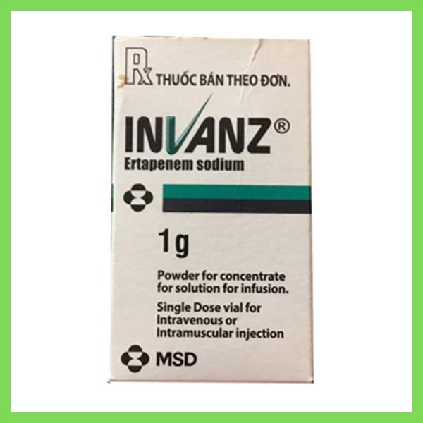 Bột pha tiêm Invanz 1g MSD điều trị các bệnh nhiễm khuẩn từ trung bình đến nặng (5)