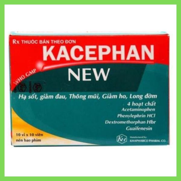 Thuốc Kacephan New trị các triệu chứng ho cảm thông thường