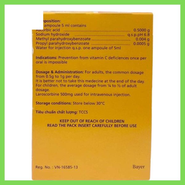 Thuốc Laroscorbine 500mg/5ml ngăn ngừa nguy cơ thiếu hụt vitamin C (4)