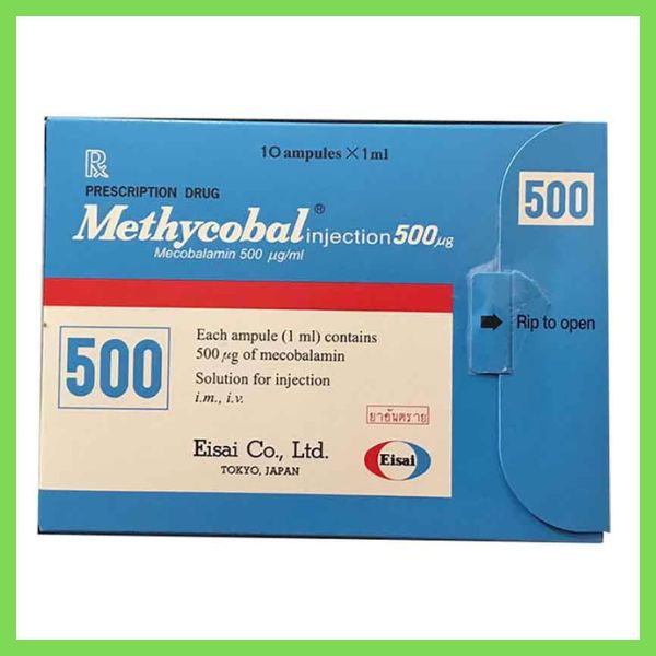 Thuốc Methycobal Injection 500µg điều trị bệnh lý thần kinh ngoại biên và thiếu máu