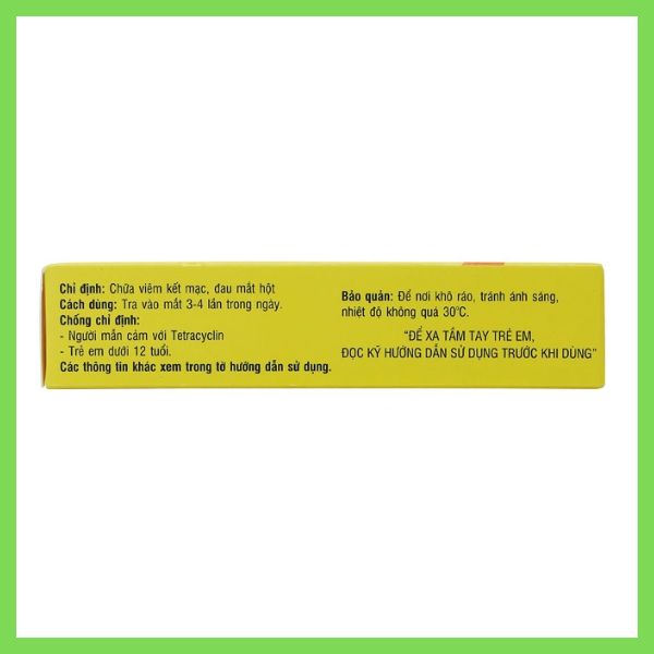 Thuốc mỡ tra mắt Tetracyclin 1% Vidipha điều trị nhiễm khuẩn mắt (3)