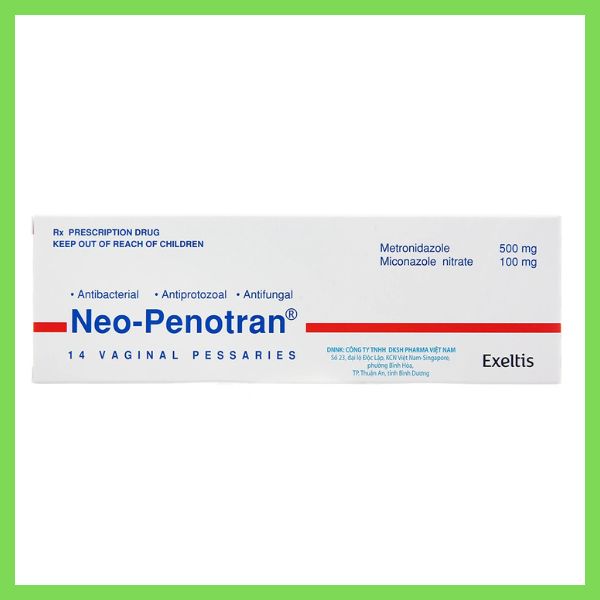 Viên đặt âm đạo Neo-Penotran trị nấm Candida âm đạo, viêm âm đạo