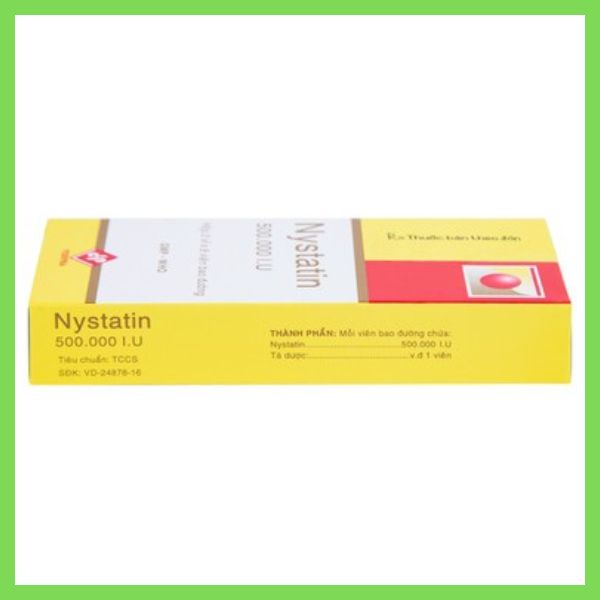 Thuốc Nystatin 500.000UI là thuốc gì? Công dụng và liều dùng 11 Thuốc Nystatin 500.000I.U Vidipha dự phòng và điều trị nhiễm nấm Candida (4)