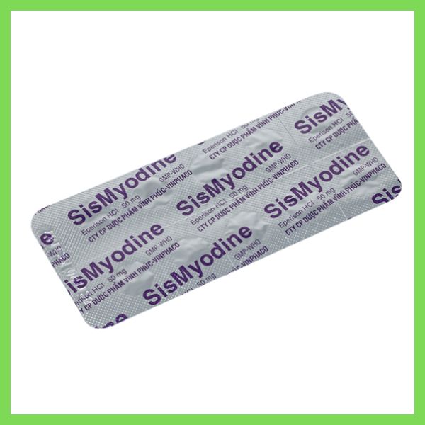 Thuốc SisMyodine 50mg giãn cơ hiệu quả, giảm đau co cứng (2)