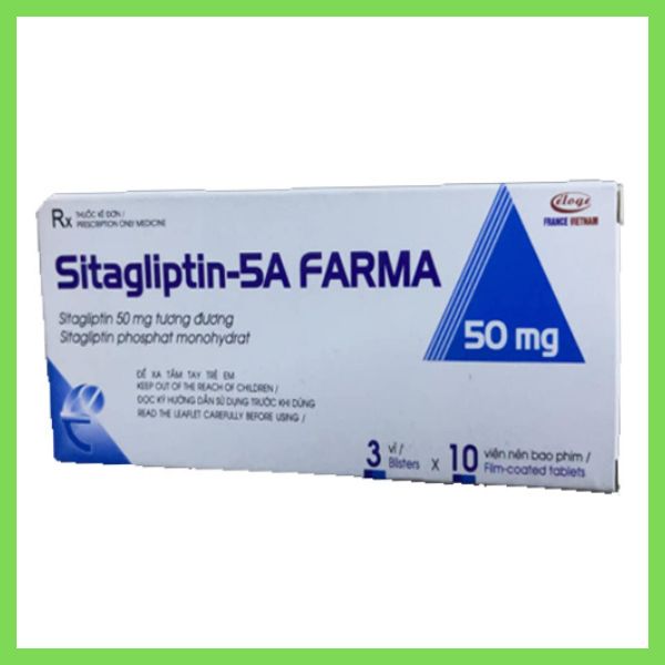 Thuốc Sitagliptin-5A FARMA 50mg Eloge kiểm soát đường huyết ở bệnh đái tháo đường típ 2 (2)