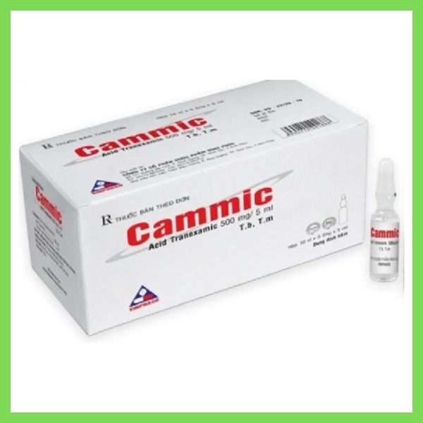 Thuốc tiêm Cammic 500mg/5ml điều trị và phòng ngừa chảy máu