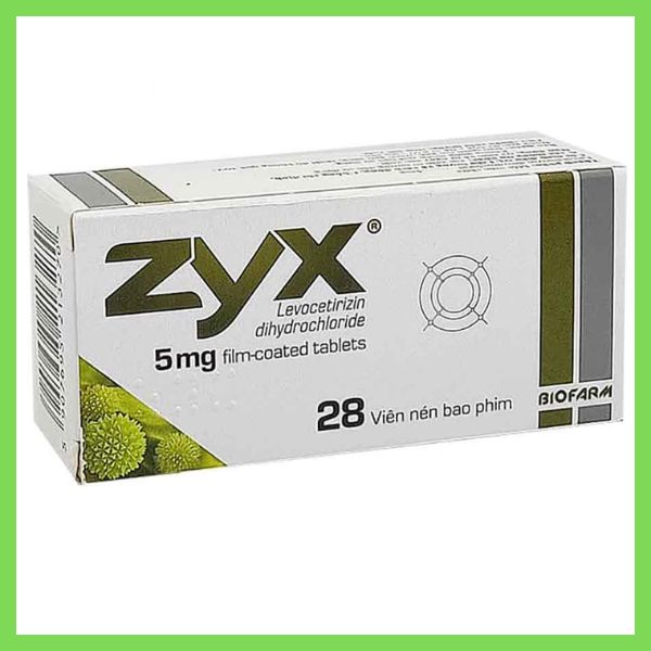 Thuốc Zyx 5mg điều trị viêm mũi dị ứng liều dùng và lưu ý 12 Thuốc Zyx 5mg điều trị viêm mũi dị ứng, hắt hơi, chảy nước mũi, viêm kết mạc dị ứng (6)