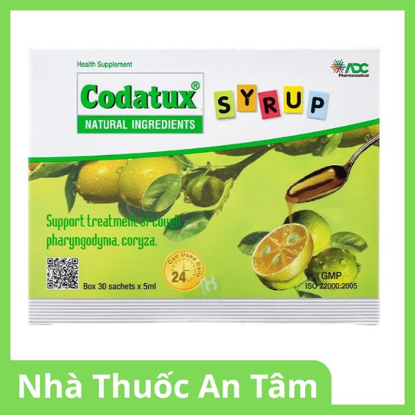 Siro Codatux Syrup hỗ trợ long đờm, giảm ho, đau họng