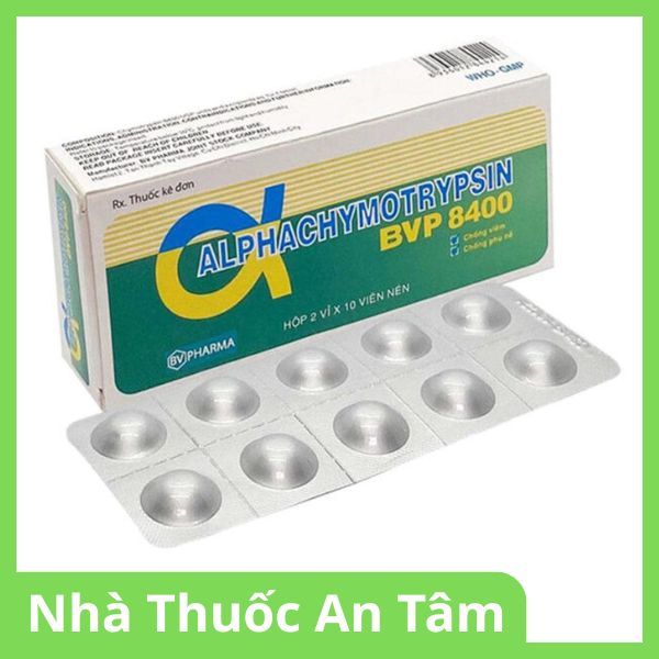 Viên nén Alphachymotrypsin BVP 8400 chống viêm, chống phù nề (3)