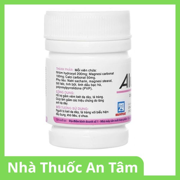 thuoc-alumina-ho-tro-dieu-tri-viem-loet-da-day-2 Viên uống Alumina Nadyphar hỗ trợ điều trị viêm loét dạ dày, tá tràng (2)
