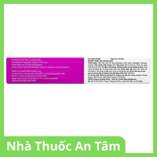 thuoc-bilgrel-75mg-3 Viên nén Bilgrel 75mg phòng chứa các biến cố huyết khối làm chuối động mạch (3)