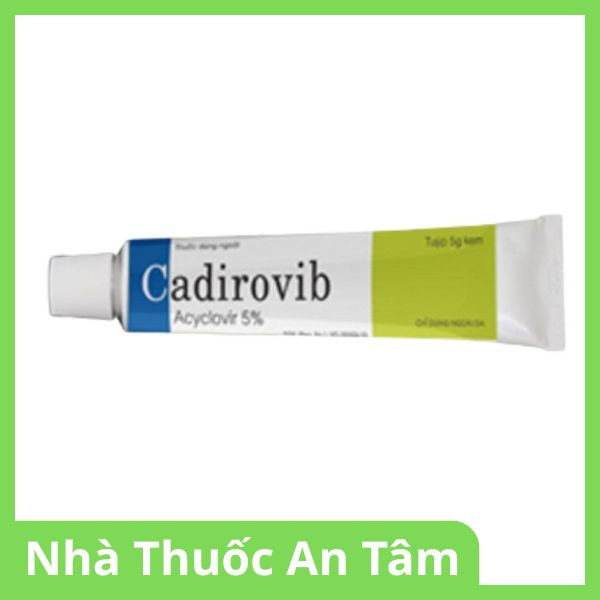 Kem bội Cadirovib 5% bôi ngoài da điều trị zona, thủy đậu (3)