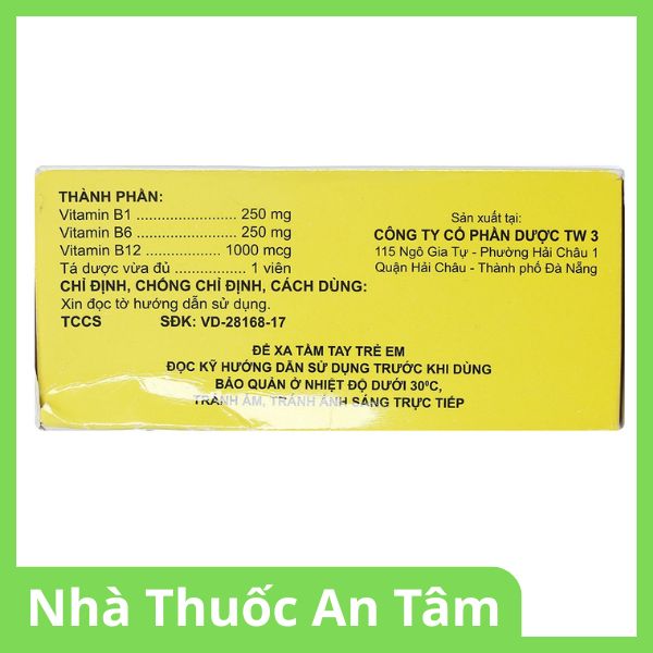 thuoc-ceteco-neurovit-fort-4 Viên nén Ceteco Neurovit Fort trị thiếu các vitamin B1, B6, B12 (4)