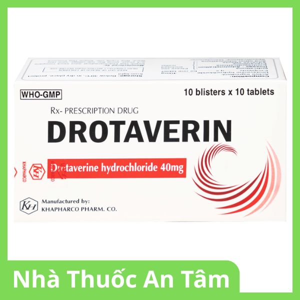 thuoc-drotaverin-40mg-2 Viên nén Drotaverin 40mg điều trị cơn co thắt dạ dày và ruột, hội chứng ruột bị kích thích (2)