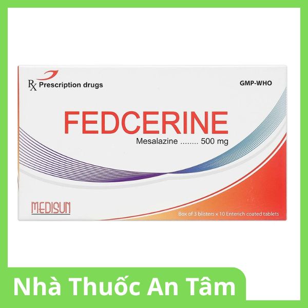 Viên nén Fedcerine 500mg điều trị viêm loét đại tràng