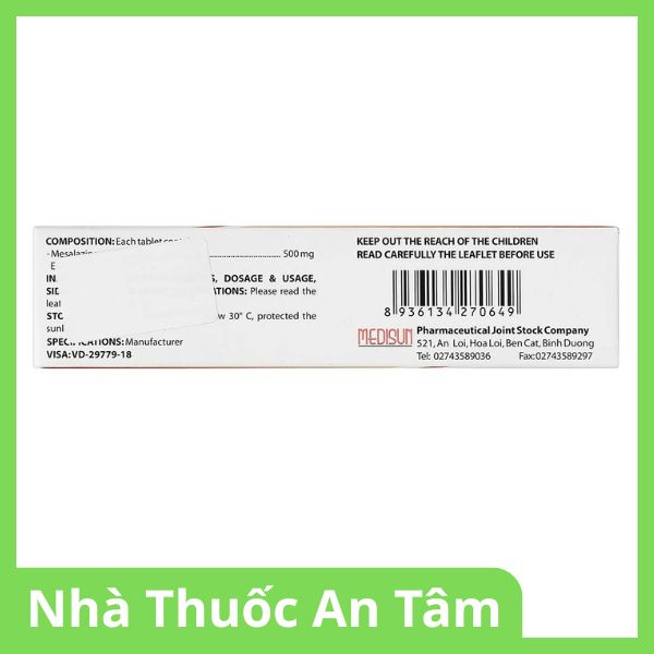 Viên nén Fedcerine 500mg điều trị viêm loét đại tràng (4)