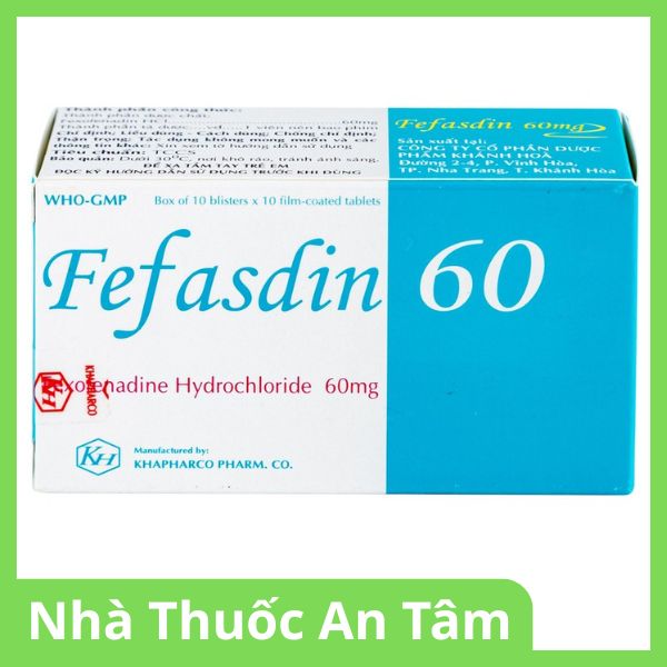 Viên nén Fefasdin 60 điều trị viêm mũi dị ứng, mày đay mạn tính vô căn