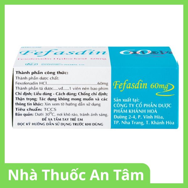 thuoc-fefasdin-60-3 Viên nén Fefasdin 60 điều trị viêm mũi dị ứng, mày đay mạn tính vô căn (3)
