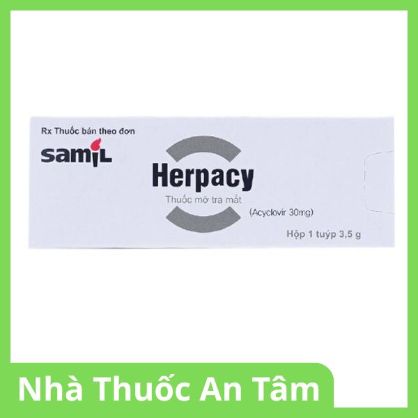 Thuốc mỡ Herpacy điều trị viêm giác mạc do virus herpes simplex