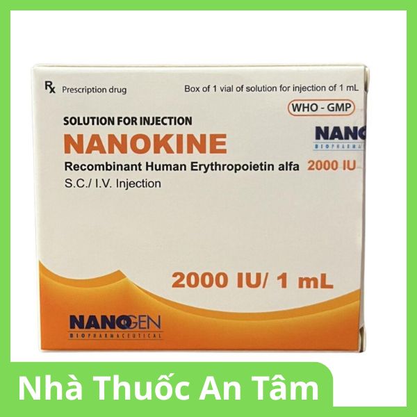 Dung dịch tiêm Nanokine 2000IU/ml điều trị thiếu máu