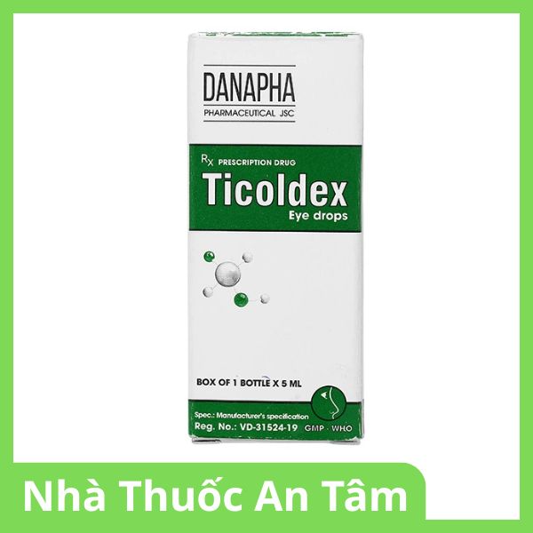Dung dịch nhỏ mắt Ticoldex điều trị viêm giác mạc, viêm kết mạc