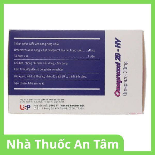 Viên nang Omeprazol 20-HV trị trào ngược dạ dày, thực quản (2)