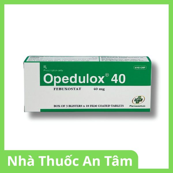 Viên nén bao phim Opedulox 40 điều trị tăng acid uric mạn tính