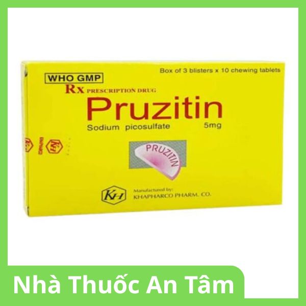 Viên nhai Pruzitin 5mg Khaphaco điều trị táo bón