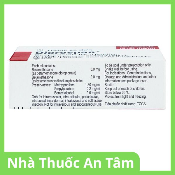 thuoc-tiem-diprospan-3 Thuốc tiêm Diprospan Injection (5+2)mg/ml điều trị các bệnh cơ xương và mô mềm, dị ứng (3)