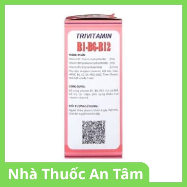 Thuốc Trivitamin B1-B6-B12 hỗ trợ điều trị bệnh thiếu vitamin nhóm B (2)