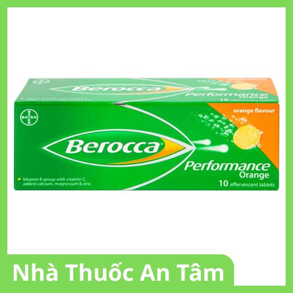 Viên nén sủi bọt Berocca trị thiếu hụt vitamin B, C