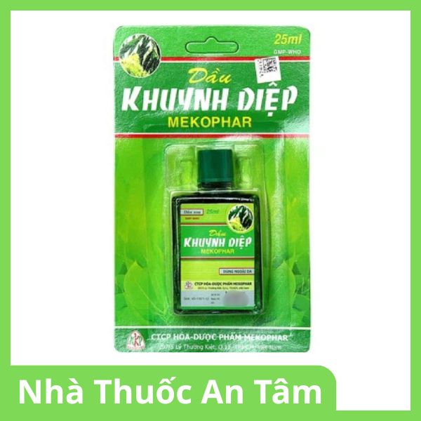 Dầu Khuynh Diệp Mekophar trị cảm cúm, sổ mũi, nghẹt mũi, chóng mặt, say tàu xe