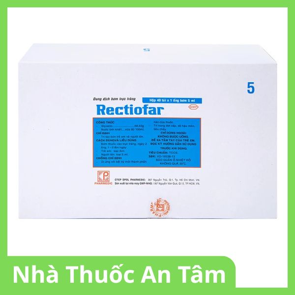 Dung dịch bơm trực tràng Rectiofar điều trị táo bón