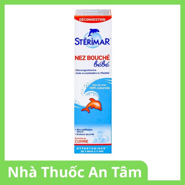 Dung dịch xịt mũi Sterimar Blocked Nose Baby hỗ trợ giảm viêm mũi cho bé chai 50ml