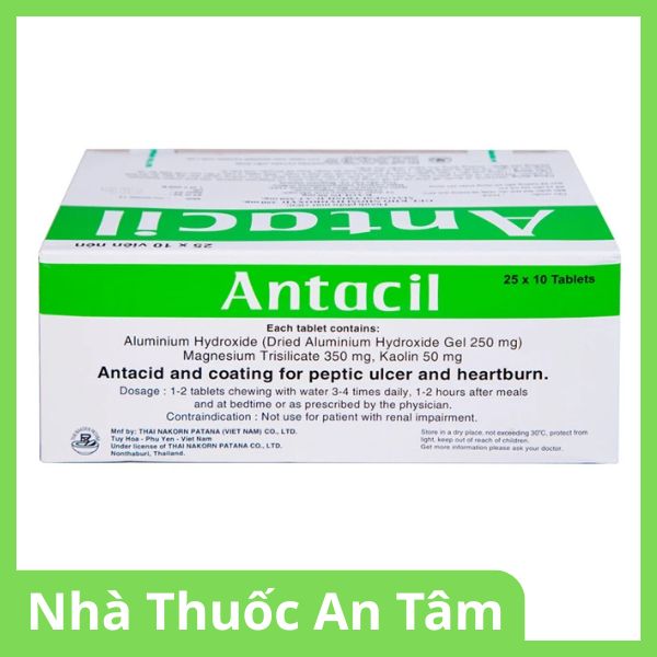 Viên nén Antacil 250mg điều trị bệnh loét dạ dày, tá tràng (2)