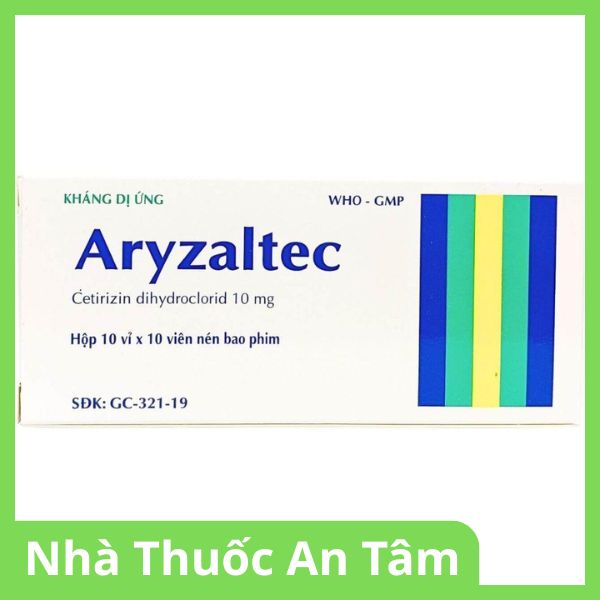 Viên nén bao phim Aryzaltec 10mg điều trị viêm mũi dị ứng, mày đay mạn tính