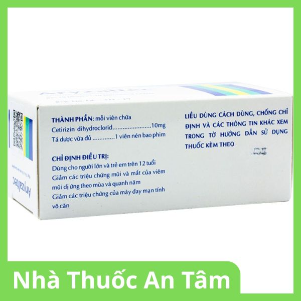 Viên nén bao phim Aryzaltec 10mg điều trị viêm mũi dị ứng, mày đay mạn tính (2)