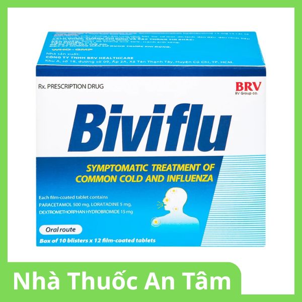 Viên nén bao phim Biviflu BRV điều trị các triệu chứng cảm cúm