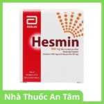 Thuốc Hesmin 500mg Abbott điều trị các triệu chứng và dấu hiệu của suy tĩnh mạch và bệnh trĩ (10 vỉ x 10 viên) Viên nén bao phim Hesmin 500mg Abbott điều trị các triệu chứng và dấu hiệu của suy tĩnh mạch và bệnh trĩ