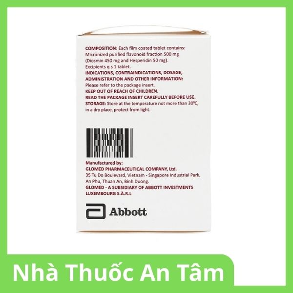 thuoc-hesmin-500mg-3 Viên nén bao phim Hesmin 500mg Abbott điều trị các triệu chứng và dấu hiệu của suy tĩnh mạch và bệnh trĩ (3)
