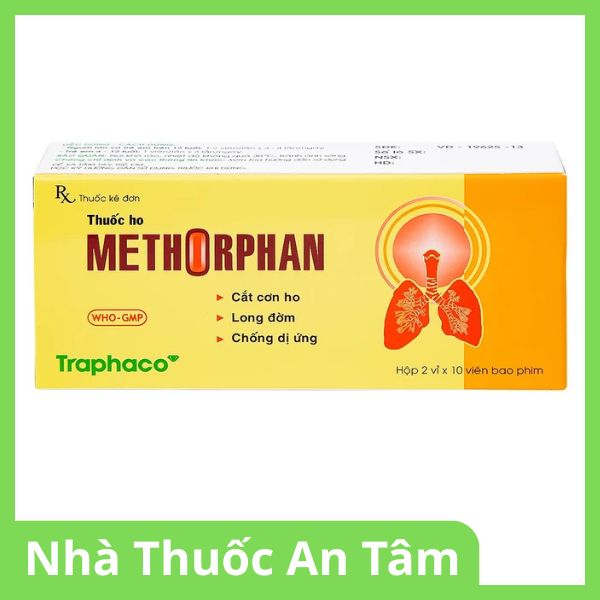 Viên nén bao phim Methorphan trị ho trong bệnh lý hô hấp