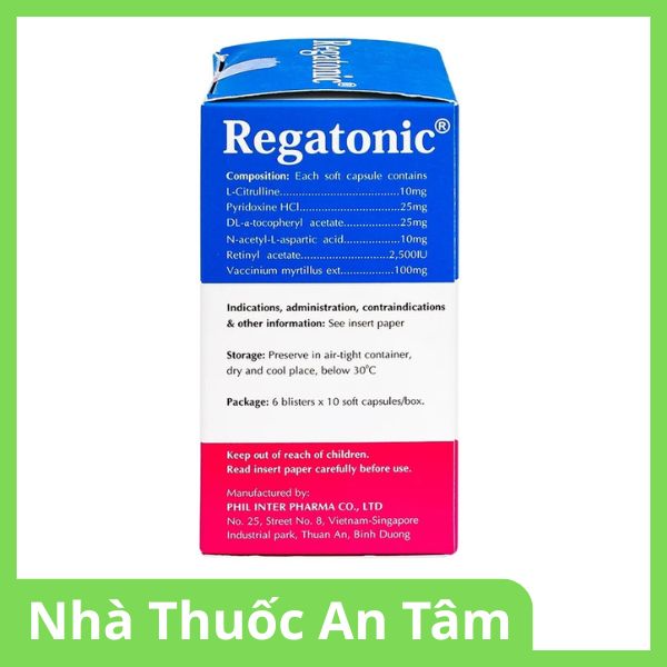 Viên nang mềm Regatonic hỗ trợ điều trị bệnh lý cận thị, quáng gà, mỏi mắt, giảm thị lực (2)
