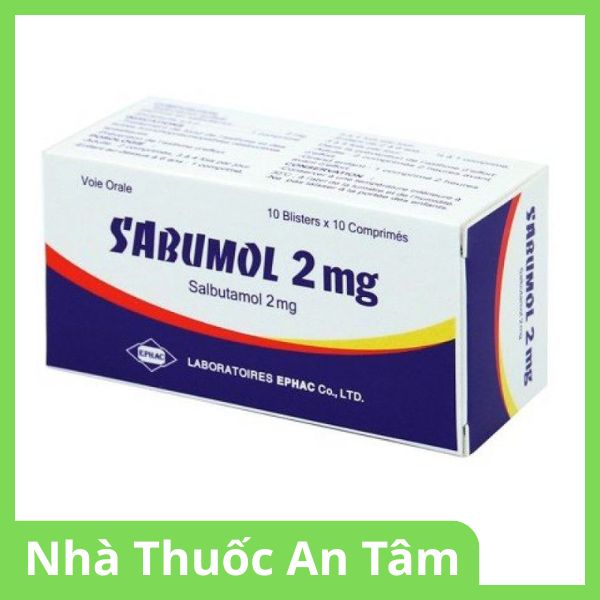 Viên nén SABUMOL 2mg Nadyphar điều trị cơn hen suyễn