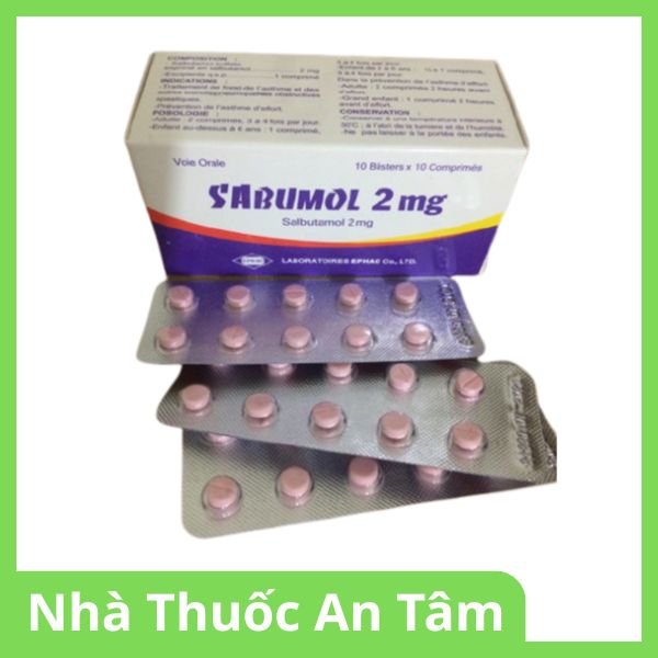 Viên nén SABUMOL 2mg Nadyphar điều trị cơn hen suyễn (2)