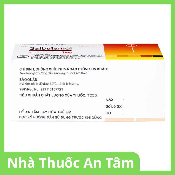 thuoc-salbutamol-2mg-3 Viên nén Salbutamol 2mg giúp giảm co thắt phế quản trong hen, viêm phế quản mãn tính (3)