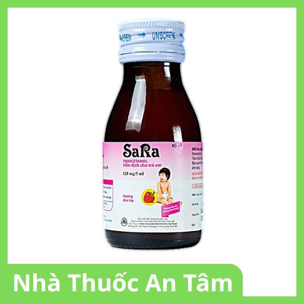 thuoc-sara-120mg-5ml-huong-dau-4 Hỗn dịch uống Sara hương dâu 120mg/5ml giảm đau, hạ sốt cho trẻ em (4)