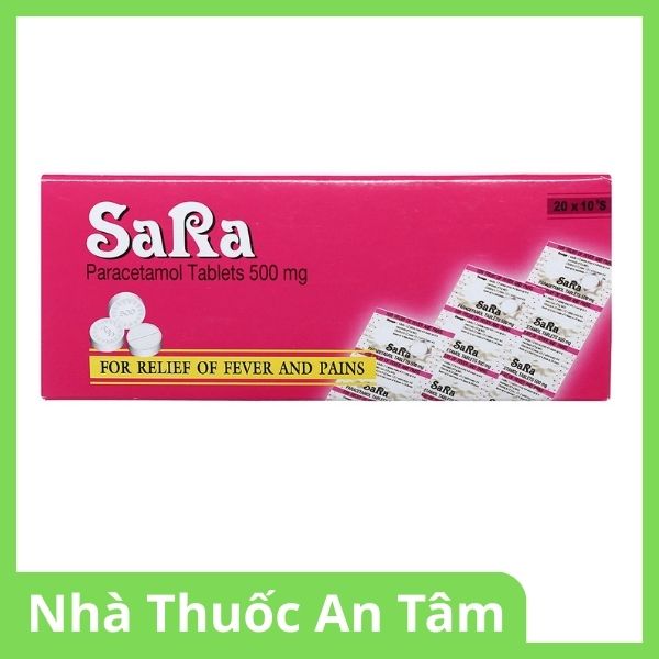 Thuốc Sara 500mg điều trị đau đầu, đau bụng kinh