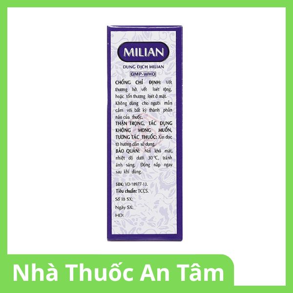 thuoc-tim-milian-3 Dung dịch bôi Milian trị nhiễm virus ngoài da, nhiễm khuẩn da (3)