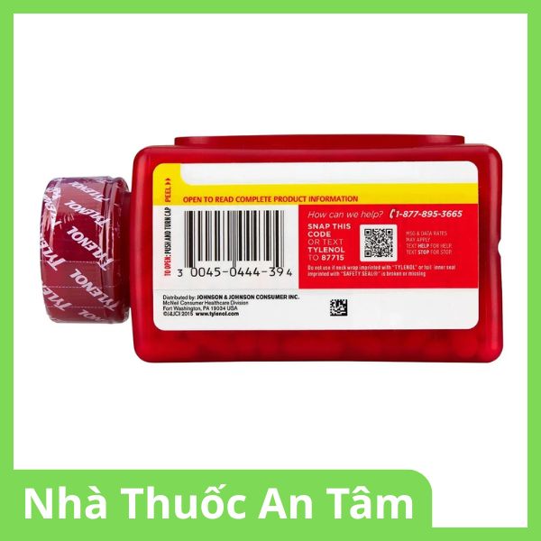 Viên nén Tylenol 500mg giảm đau, hạ sốt (2)